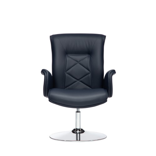 Конференц-кресло Макс D80М с низкой спинкой (хромированный блин)