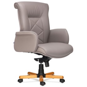 Кресло руководителя Макс D80Д низкая спинка (деревянная крестовина)