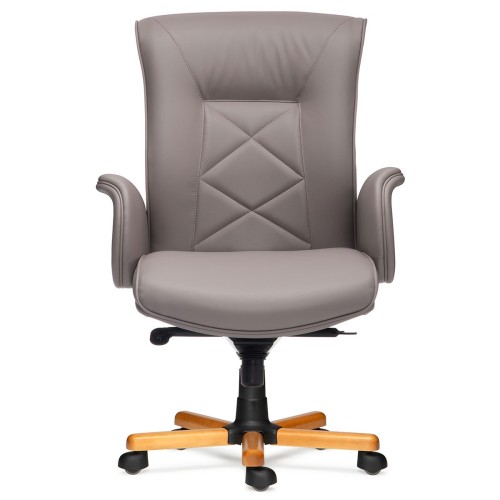 Кресло руководителя Макс D80Д низкая спинка (деревянная крестовина)