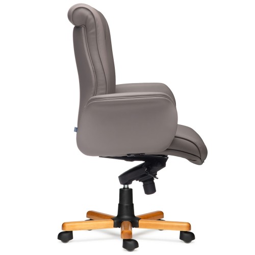 Кресло руководителя Макс D80Д низкая спинка (деревянная крестовина)