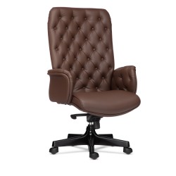 Кресло руководителя Президент D100 высокая спинка (деревянная крестовина)