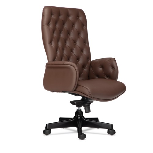 Кресло руководителя Президент D100 высокая спинка (деревянная крестовина)