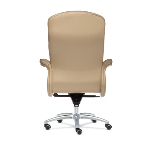 Кресло руководителя Виктория D100 высокая спинка (хромированная крестовина)