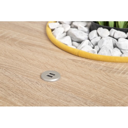 Тумба круглая высокая, с отверстием посередине, 4хUSB розетки Avenue 6.5 Wood