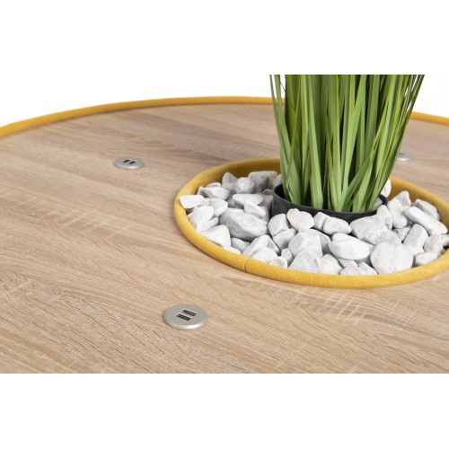Тумба круглая высокая, с отверстием посередине, 4хUSB розетки Avenue 6.5 Wood
