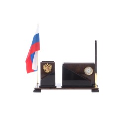 Настольный набор "Кремль №2" камень обсидиан