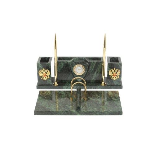 Настольный набор №1 из шабровского змеевика