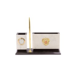 Письменный мини-набор "Герб №1" камень мрамор