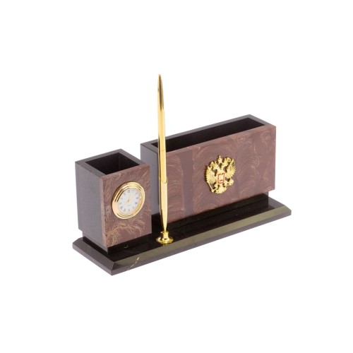 Письменный мини-набор "Герб №2" камень лемезит долерит