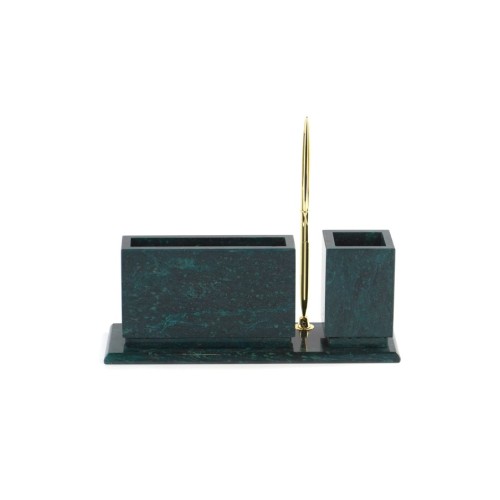 Письменный мини-набор "Герб №3" камень змеевик