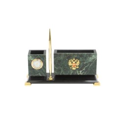 Письменный мини-набор "Герб №4" из нефрита и долерита