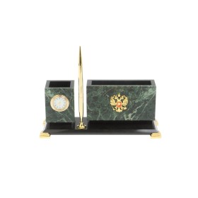 Письменный мини-набор "Герб №4" из нефрита и долерита