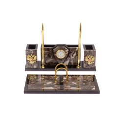 Письменный набор №5 из камня конгломерат