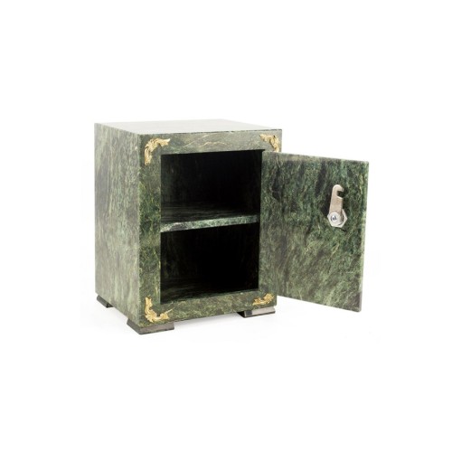 Сейф декоративный средний "Герб" из камня змеевик №4