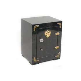 Сейф декоративный средний "Герб" из камня змеевик №1